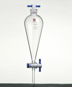 F471010,分液漏斗,上磨口:14/20四氟口塞,2mm四氟節門塞,10ml