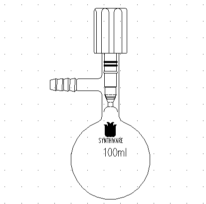 F490100,溶劑存儲瓶,4mm高真空閥,100ml