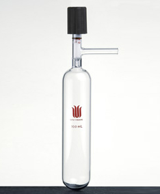 F580010,溶劑儲存瓶(SCHLENK),10ml,4mm高真空閥,外徑22MM*長度55MM