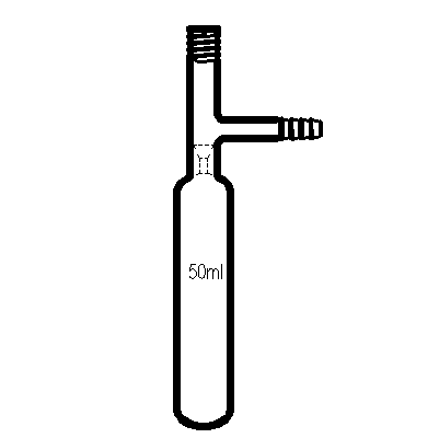 F580050,溶劑儲存瓶(SCHLENK),50ml,管外徑×總高:28×140mm,0-4mm高真空