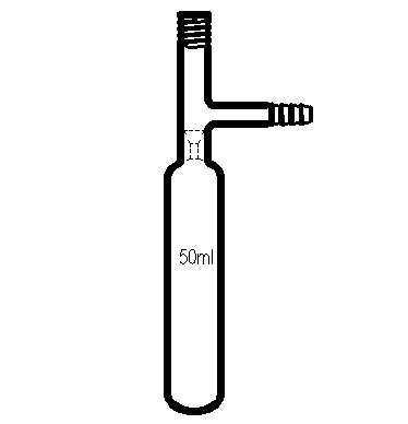 F580850,溶劑儲存瓶(SCHLENK),50ml,管外徑×總高:28×140mm,0-8mm高真空