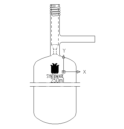 F588250,溶劑儲存瓶(SCHLENK),250ml,管外徑×總高:60×140mm,0-8mm高真空
