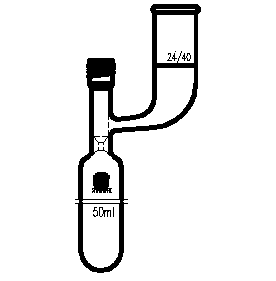F762450,溶劑儲存瓶，具內磨口,24/40,50ml,4mm高真空閥,管外徑*長度28mm*140mm