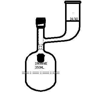 F764350,溶劑儲存瓶，具內磨口,24/40,350ml,4mm高真空閥,管外徑*長度70mm*140mm