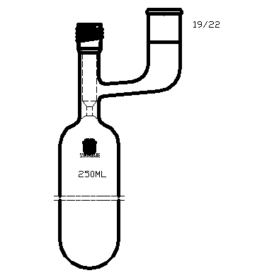 F769250,溶劑儲存瓶，具內磨口,19/22,250ml,4mm高真空閥,管外徑*長度60mm*140mm